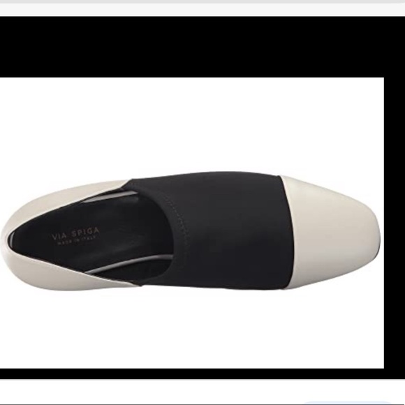 Via Spiga Tate Cap Toe Leather Slip On Loafers - Picture 2 of 11